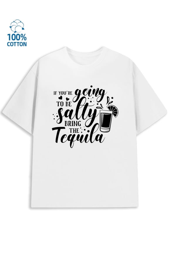 Tequila Lover Tee mens funny humor 180G 100% Cotton white y2k wife Funny Unisex Shirt Printed tshirts Funny Unisex Shirt Short Sleeve tshirts Retro Unisex Shirt Crewneck tshirts