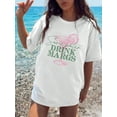 thumbnail image 1 of Tequila Margarita Lover Shirt 'Save Water Drink Margs' Loose And Oversized Printed Summer Short Sleeve Round Neck Women's Top T-Shirt Graphic Tees Women Tops, 1 of 6