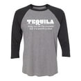thumbnail image 1 of Tequila May Not Be The Answer Unisex 3/4 Sleeve Baseball Raglan Tee, 1 of 2
