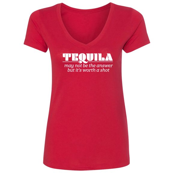 Tequila May Not Be The Answer Womens V-Neck Tee