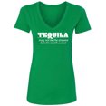 thumbnail image 1 of Tequila May Not Be The Answer Womens V-Neck Tee, 1 of 2