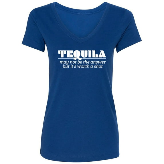 Tequila May Not Be The Answer Womens V-Neck Tee