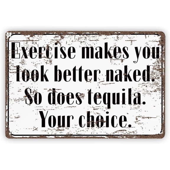 Tequila Sign, Funny Wine Bar Decors, Humorous Sign for Pub Decor, Man Cave Decors, Rustic Home Decoration, Wall Decor Art, Vintage Metal Tin Signs, Gift for Alcohol Lover 11.8 * 7.9inches