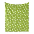 thumbnail image 1 of Tequila Soft Flannel Fleece Blanket, Alcohol Culture Themed Pattern with Drink Glass Salt Shaker and Lemon Slice, Cozy Plush for Indoor and Outdoor Use, 50" x 70", Apple Green White, by Ambesonne, 1 of 6