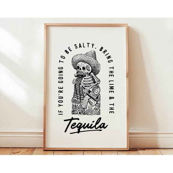 Tequila Western Wall Art Tequila Bar Decor Western Tequila Print Bar Cart Poster Fun Kitchen Dining Decor Tequila Drinker Gift For Friend Wall Art Modern Wall Decor