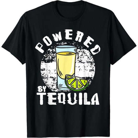 Tequila shot drinkers powered by tequila party T-Shirt