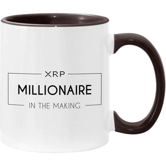 TerRine XRP Millionaire Merch Cryptocurrency Crypto Merchandise Cup 11oz Accent Mug