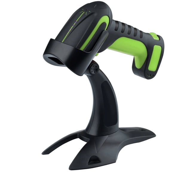 Tera Wireless Industrial 2D Barcode Scanner with Stand 3 in 1 connection  Anti-Drop Bar Code Reader Green 8100