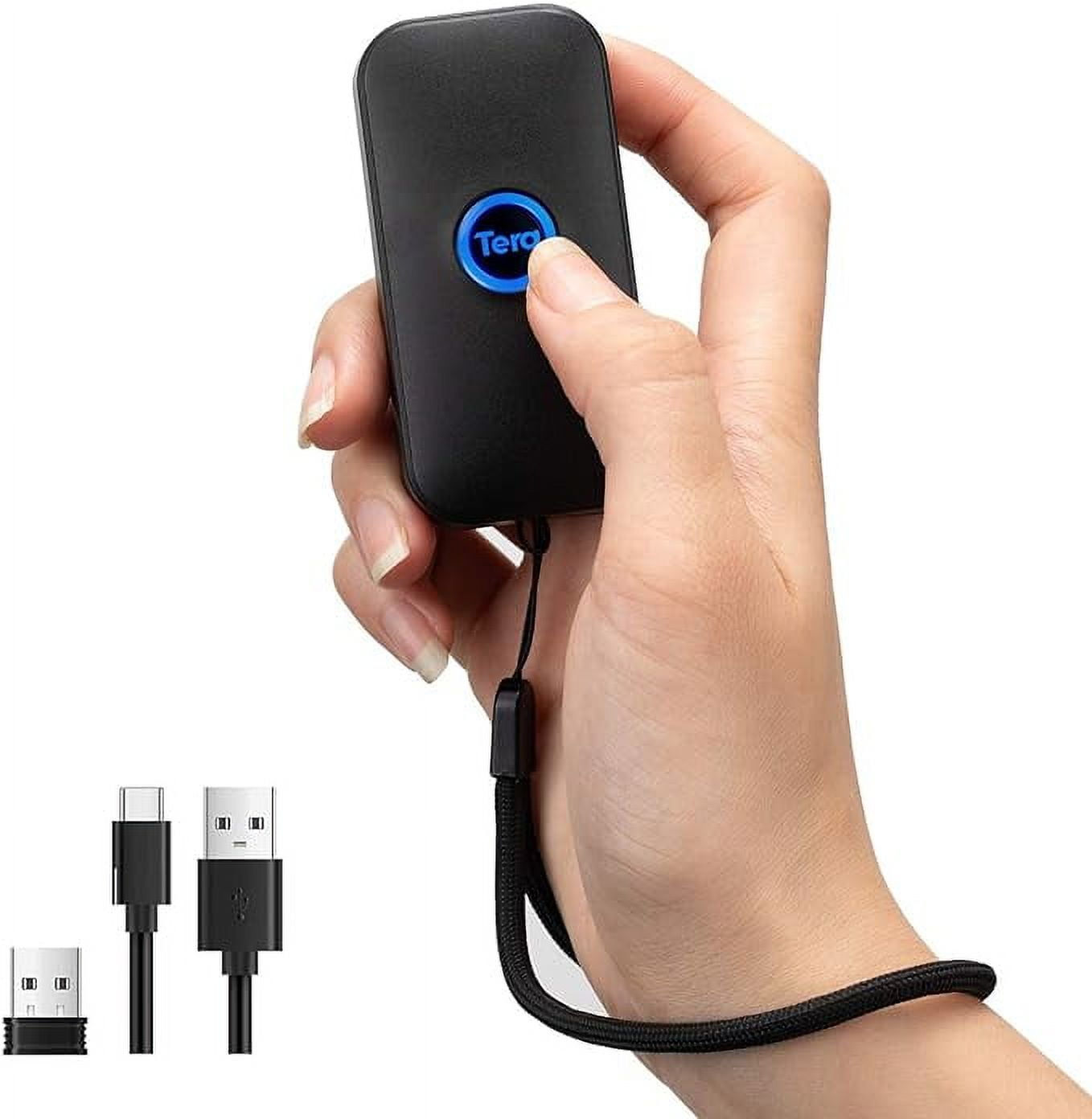 Tera 1D Bluetooth Mini Barcode Scanner, 3-in-1 Bluetooth & USB