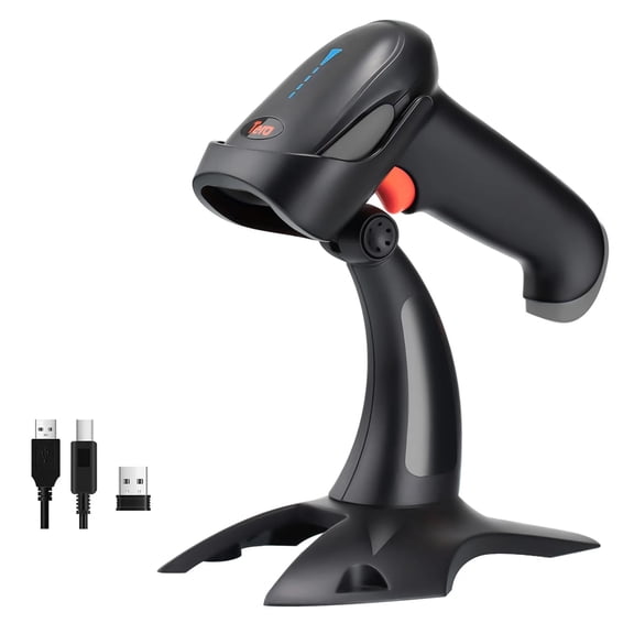 Tera 2D Wireless Barcode Scanner Handheld Barcode Reader with Vibration Alert Gray Model HW0002 Gray