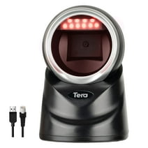 Tera Black Desktop Barcode Scanner Hands-Free with Automatic Image Sensing Scanning Platform Scanner