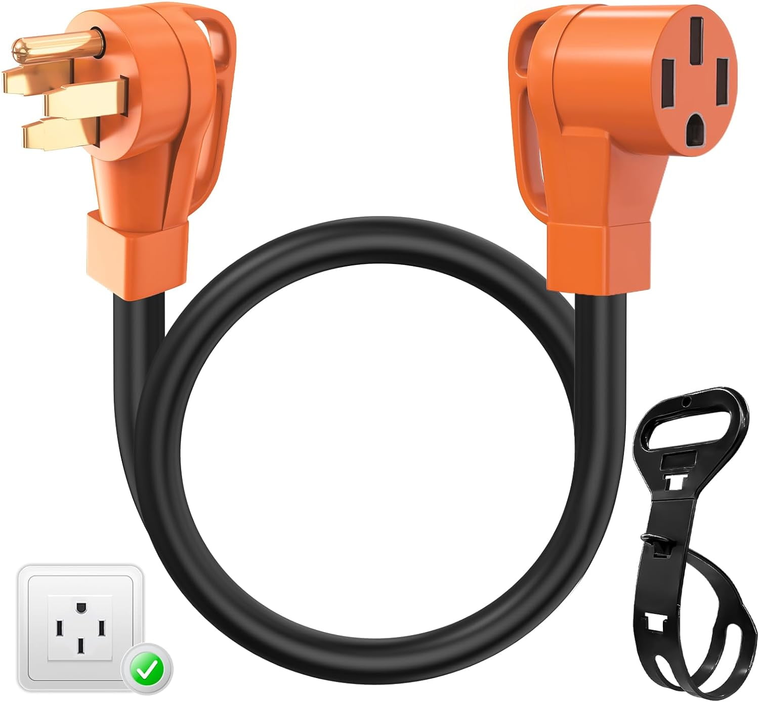 Tera Electric Vehicle Extension Cord 50A 3FT for All EVs RVs UL