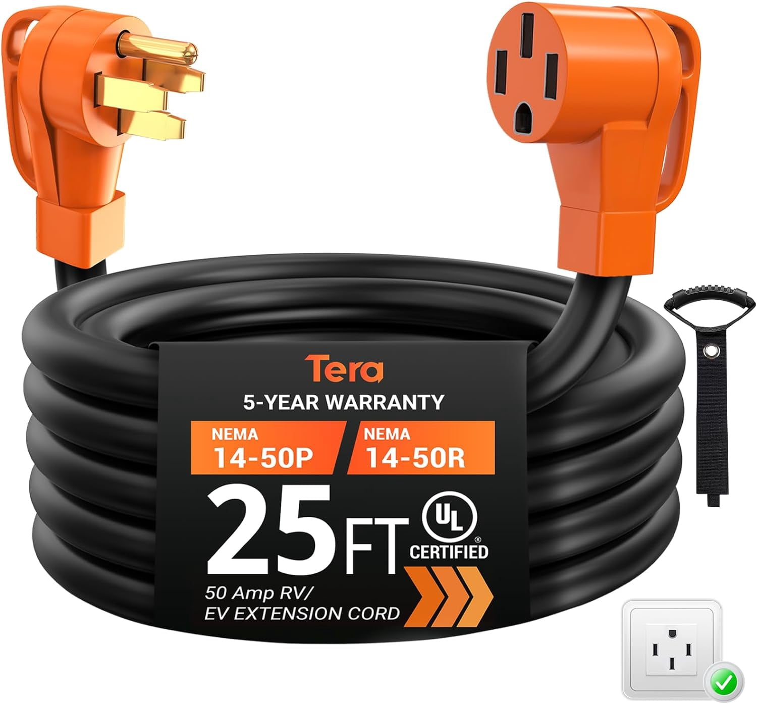 YOMILINK 50 Ampere Generatoranschlusskabel Set – NEMA 14-50P Stecker Mit Drehverriegelung Für Wohnwagen & Notstrom