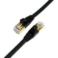 thumbnail image 1 of Tera Grand - CAT7 10 Gigabit Ethernet Ultra Flat Patch Cable for Modem Router LAN Network Playstation Xbox - Built with Gold Plated and Shielded RJ45 Connectors, 6 Feet Black, 1 of 3
