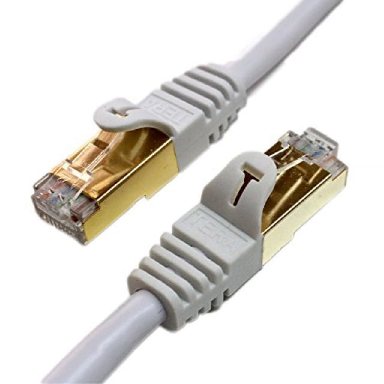 CAT-7 10 Gigabit Ultra Flat Ethernet Patch Braided Cable, 12 Feet Purp —  Tera Grand