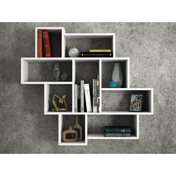 Tera Home - Parola - White Wall Shelf