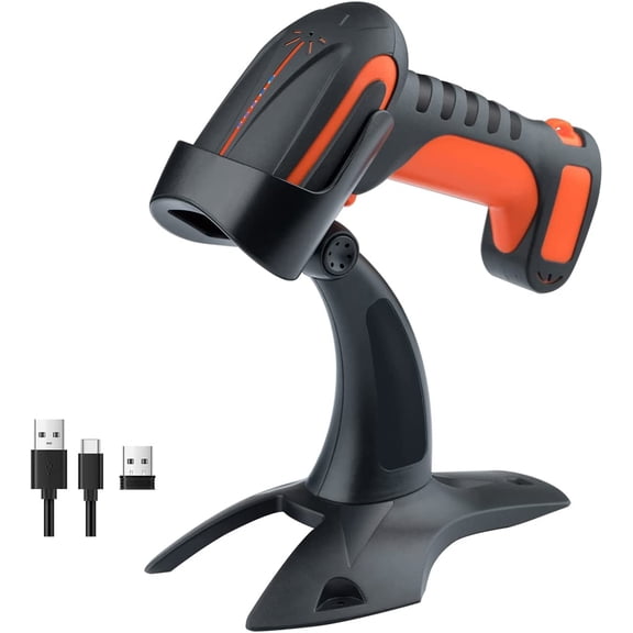 Tera Pro Industrial Wireless Barcode Scanner 2D QR 1D 2500mAh Drop Resistant Model 8100 Orange
