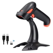Tera Wireless 2D QR Barcode Scanner with Stand Bluetooth 2.4GHz USB Wired Handheld Bar Code Reader for Price Check HW0001