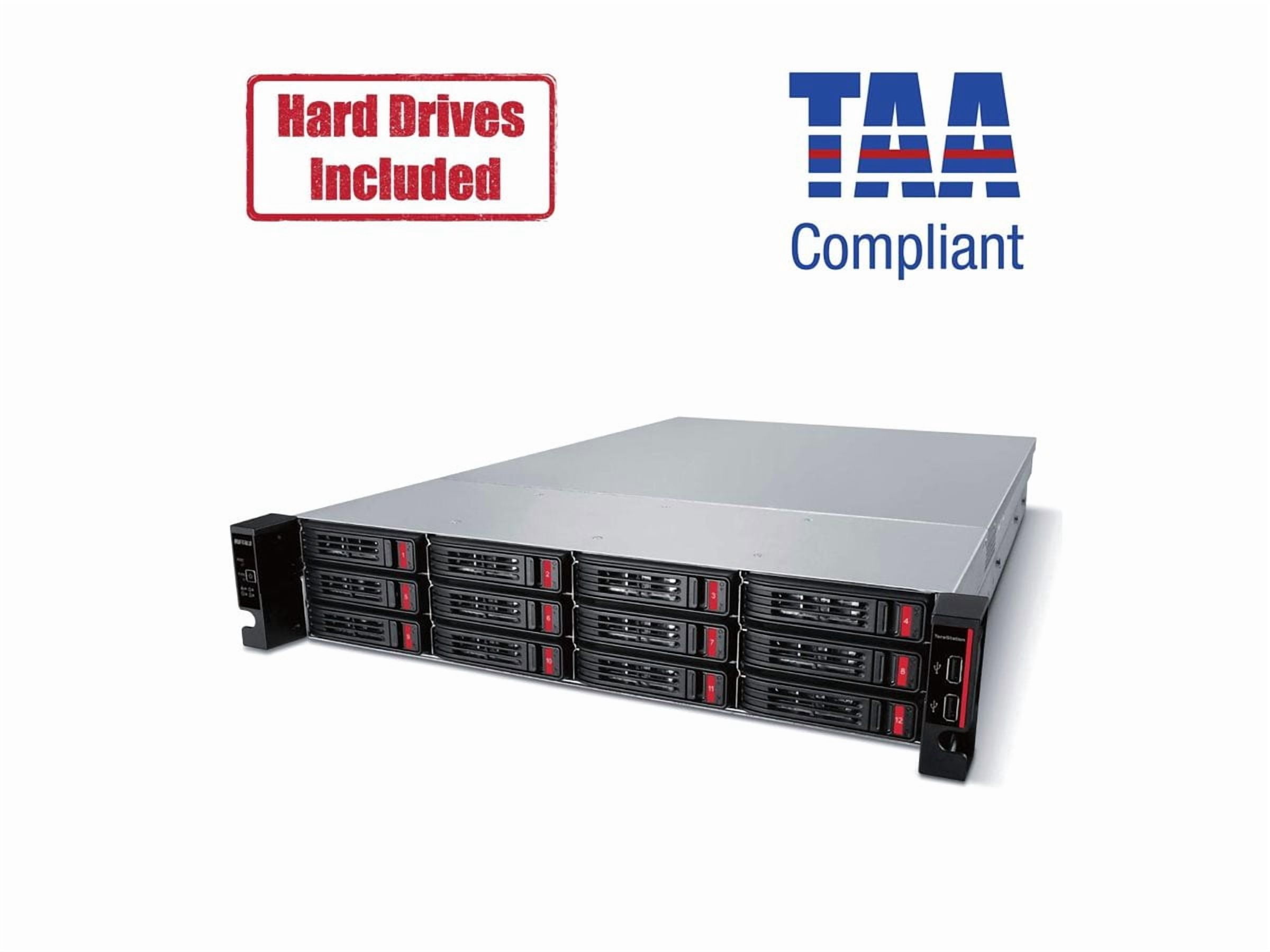BUFFALO TeraStation 51220RH 12-Bay Secure Business 2U NAS 120TB (12x10TB) w/ Hard Drives Included