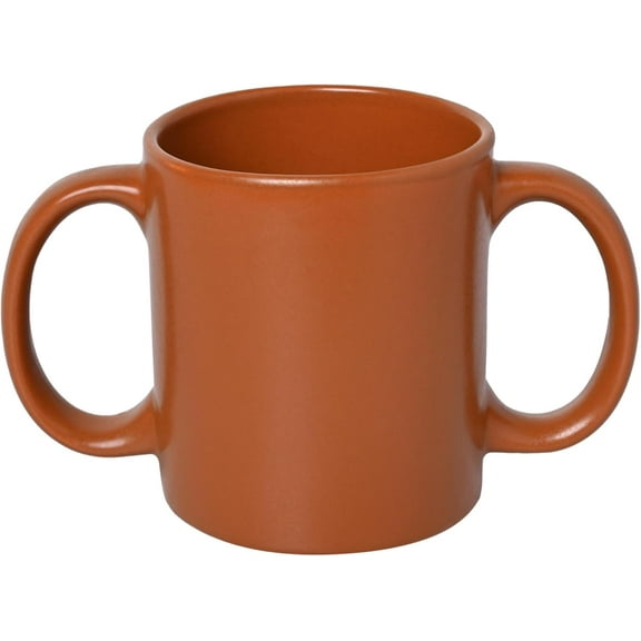 Teracotta Double-Handle Mug for Tremor Support 350 ml (11.83 fl oz) | Easy-Grip Assistive Drinking Cup