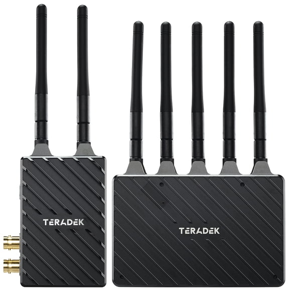 Teradek Bolt 4K LT 1500 3G-SDI/HDMI Wireless Transmitter and Receiver Deluxe Kit, 1500' Range, Gold Mount