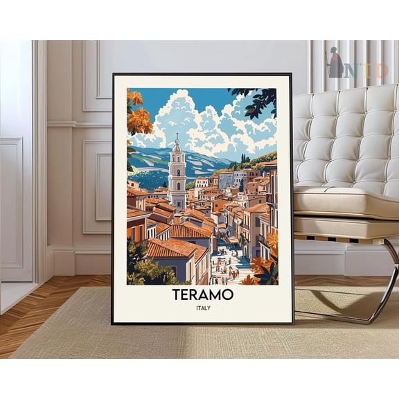 Teramo Abruzzo Italy City Poster, Unframed Paper Poster 8x10in