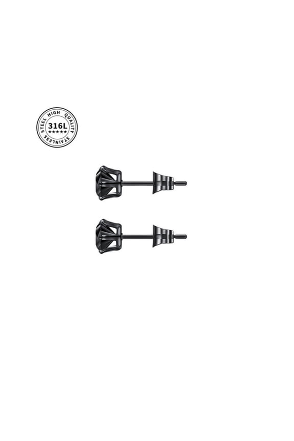 316L Stainless Steel Ball & CZ Stud Earrings for Women Men Hypoallergenic Cartilage Earrings Helix Tragus Lobe Conch Body Piercing Jewelry Multiple Sizes 2.5-6mm Silver Gold Black