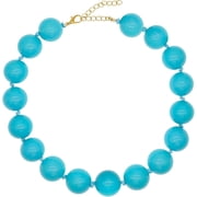 Terandius Chunky Big Beaded Necklace for Women Colorful Large Beads Choker Necklaces Boho Statement Bead Neck Beach Summer Prom Jewelry Gift
