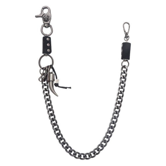 Terandius Hip Hop Chain Keychain for Men & Women, Alloy Pants Chain with Ring Clasp, Street Style Jeans Wallet Chain, Punk Fashion Waist Chain Accessory