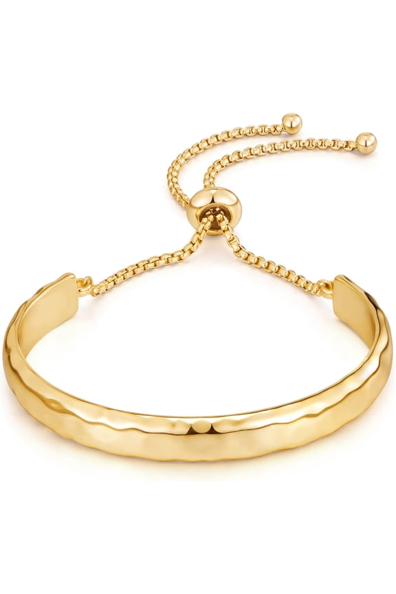 Women’s Dainty Slider Bangle Bracelet, Adjustable Bolo Chain Bracelet, Minimalist Stackable Friendship Jewelry, Elegant Everyday Gift