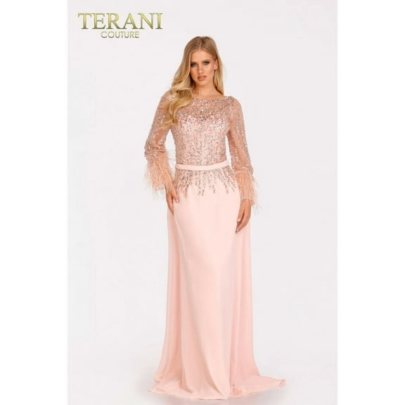 Terani Couture 1921m0473 Graceful Elegance Blush Pink 14