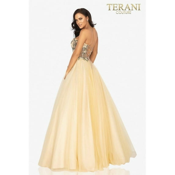 Women's Terani Couture Strapless Sweetheart Neckline Princess Prom 2026 Dress 2011p1149 Butter 6