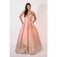 thumbnail image 1 of Terani Couture One Shoulder Dramatic Neckline Long Ball Gown 1912e9180 Blush Pink Gold 4, 1 of 1