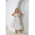 thumbnail image 1 of Terani Couture 241P2022 Tea Length A-Line Feather Prom 2026 Dress Ivory 12, 1 of 1