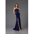 thumbnail image 1 of Terani Couture 251E4631 Ruffled One-Shoulder Formal evening elegant Gown with Slit Navy Blue 22, 1 of 1