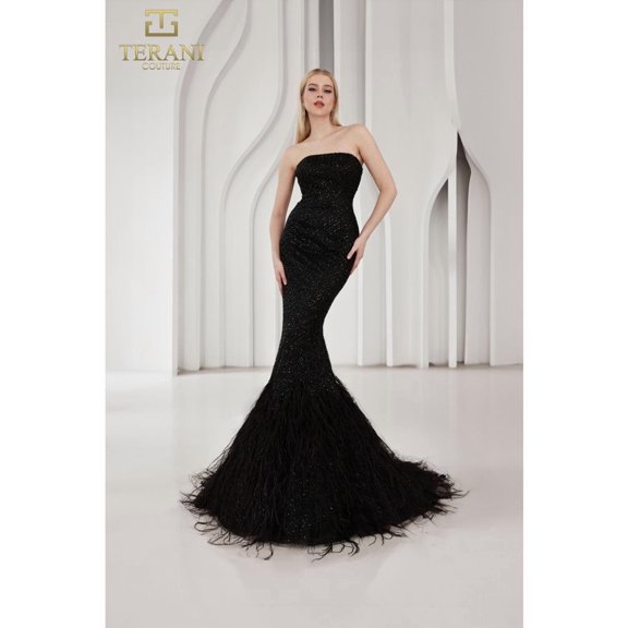 Terani Couture 251P4303 Beaded Mermaid Long Prom 2026 Dress – Formal evening elegant Gown Black 2