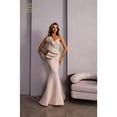 thumbnail image 1 of Terani Couture 251e4283 Sleeveless Crepe Back Satin Long Mermaid evening elegant Dress Champagne Goldish Beige 24, 1 of 1