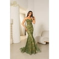 thumbnail image 1 of Terani Couture 251p4355 Strapless Lace Embroidered Mermaid Prom 2026 Dress Green-nude 4, 1 of 1