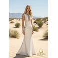 thumbnail image 1 of Terani Couture 252e5119 Metallic Glamour Long evening elegant Gown Cream 2, 1 of 1