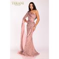 thumbnail image 1 of Terani Couture Asymmetrical Beaded One Shouldered Cape Pageant Gown 2012gl2390 Blush Pink 4, 1 of 1