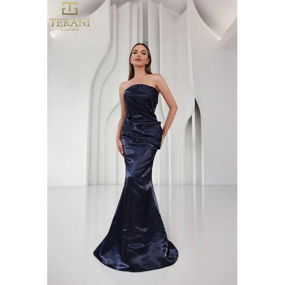 Terani Couture Asymmetrical Beaded One Shouldered Cape Pageant Gown 2012gl2390 Blush Pink 8