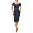 thumbnail image 1 of Women's Terani Couture 2111C4560 Embellished Short Cocktail Dress Navy Blue 18, 1 of 1