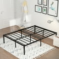 thumbnail image 1 of Teraves 16 Inch Full Size Black Metal Platform Bed Frame with Under-bed Storage for Home Bedroom Furnitures, 1 of 7