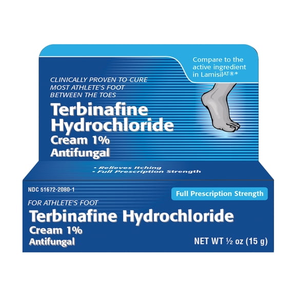 Taro Terbinafine Hydrochloride 1% Athletes Foot Treatment, Antifungal Cream for Skin, Effective Anti Fungal Cream for Athlete's Foot Relief and Skin Health, 0.5 oz Tube