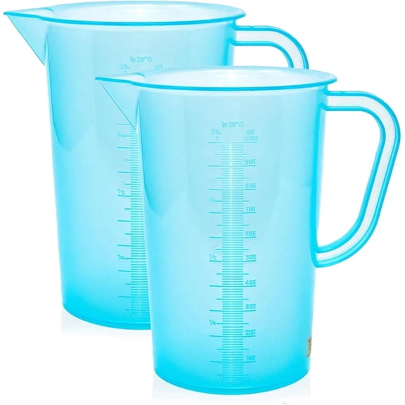 Terbold 1 Liter Measuring Pitcher Graduated Blue (Pack of 2)