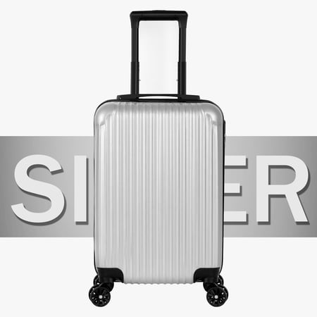 Terby 20” Unisex Hardside Spinner Luggage, Silver