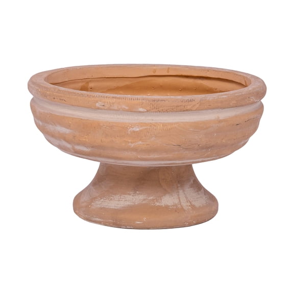 Terecotta Round Urn Finish Wash