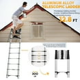 thumbnail image 1 of Tereitr 12.8ft Telescoping Ladder, 330lbs Capacity Stainless Steel Extension Ladder, Multi-Position Locking Safety, Collapsible Folding Ladder for Home, RV, Outdoor, 1 of 9