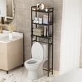 thumbnail image 1 of Tereitr 3-Tier Over The Toilet Shelf, Adjustable Freestanding Bathroom Storage Organizer, Metal Shelf Above Toilet Rack with Space Saving Design, 1 of 9