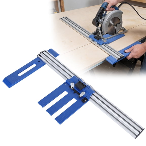 Tereitr Circular Saw Guide Rail, 30.71" Aluminum Alloy Cutting System, Portable Woodworking Slide Rail for Straight Cuts